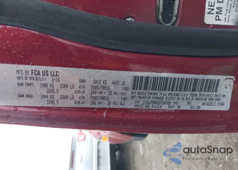 2016 Jeep Patriot Sport from USA, damaged, VIN 1C4NJPBA4GD734709